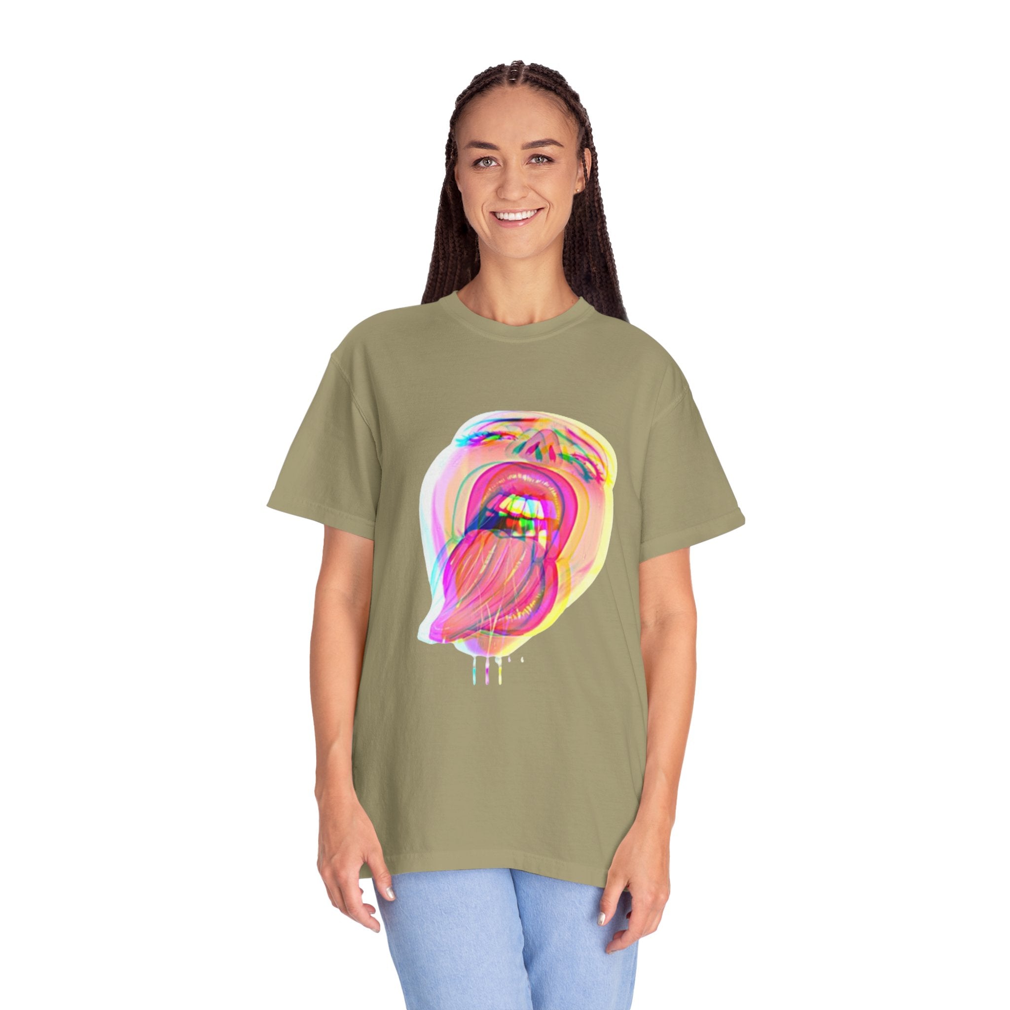 Open Wide Garment-Dyed T-shirt